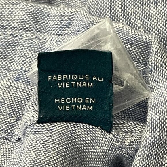 Perry Ellis Short Sleeve Shirt 100% Linen Blue SIZE XLT SEE DESCRIPTION.. - Picture 8 of 11